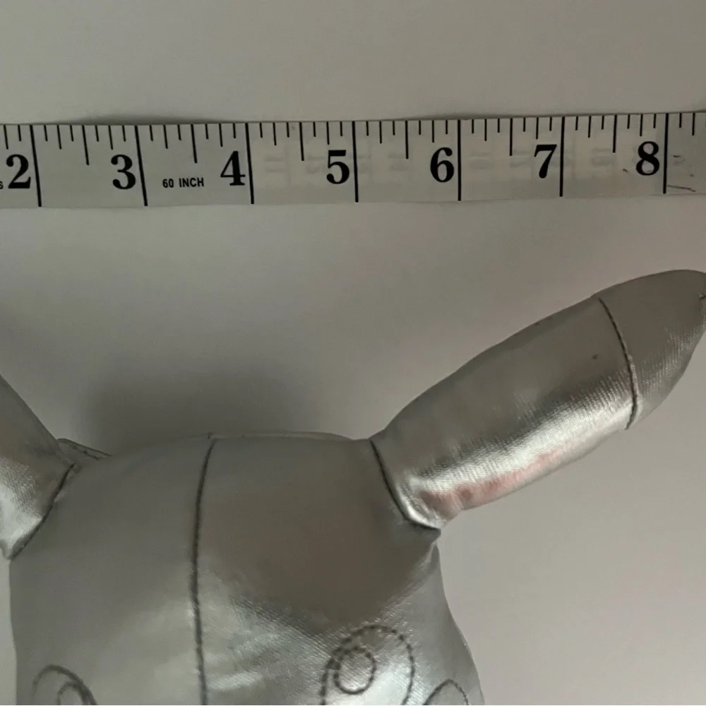 2021 Pokémon 8” Silver Pikachu 25th Anniversary Plush Cuddly Shiny Silver NWT